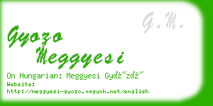 gyozo meggyesi business card